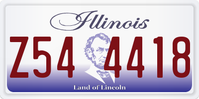 IL license plate Z544418