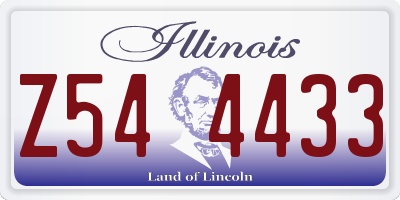 IL license plate Z544433