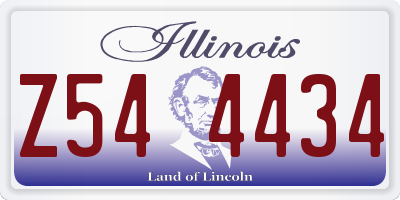 IL license plate Z544434