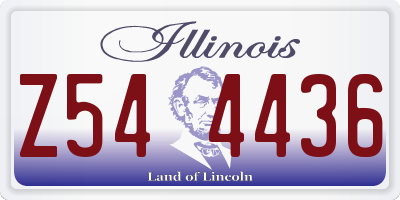 IL license plate Z544436