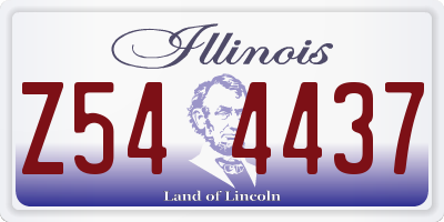 IL license plate Z544437
