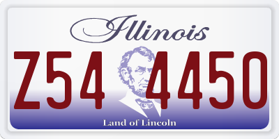 IL license plate Z544450
