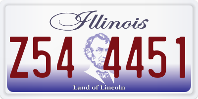 IL license plate Z544451