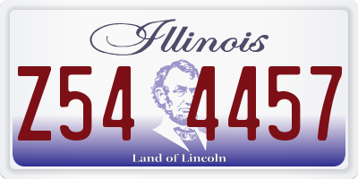 IL license plate Z544457