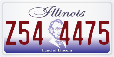IL license plate Z544475