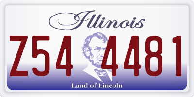 IL license plate Z544481