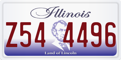IL license plate Z544496