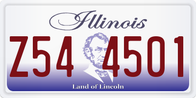 IL license plate Z544501
