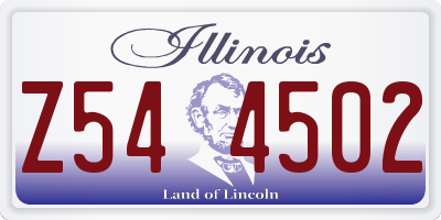 IL license plate Z544502
