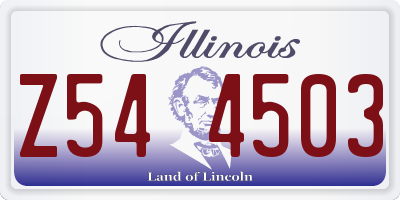 IL license plate Z544503