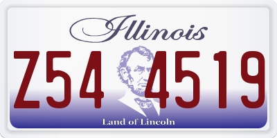IL license plate Z544519