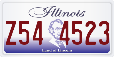 IL license plate Z544523
