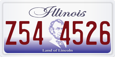 IL license plate Z544526