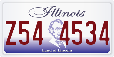 IL license plate Z544534