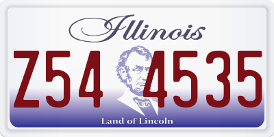 IL license plate Z544535