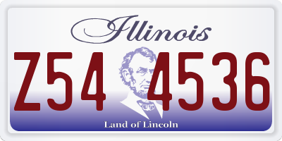 IL license plate Z544536