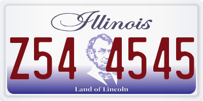 IL license plate Z544545