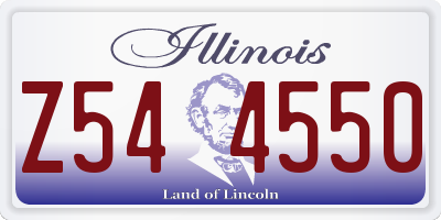 IL license plate Z544550