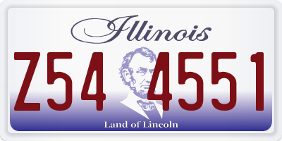 IL license plate Z544551