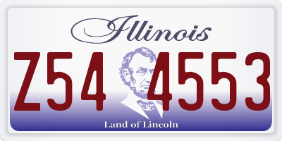 IL license plate Z544553