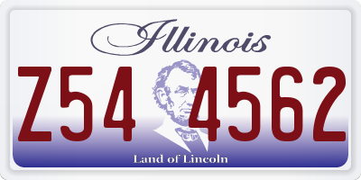 IL license plate Z544562