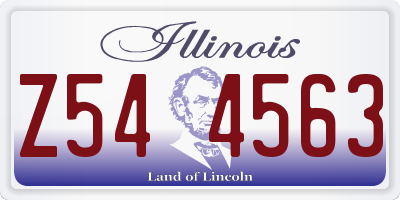 IL license plate Z544563