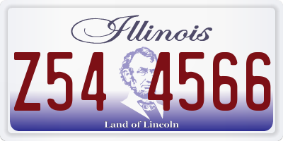 IL license plate Z544566