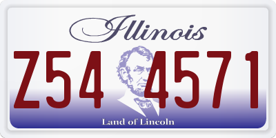 IL license plate Z544571