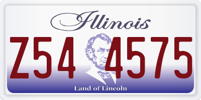 IL license plate Z544575