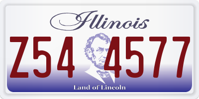 IL license plate Z544577