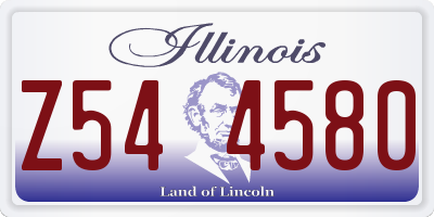 IL license plate Z544580