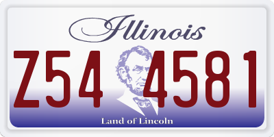 IL license plate Z544581