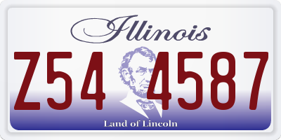 IL license plate Z544587