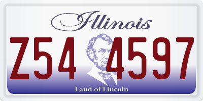 IL license plate Z544597