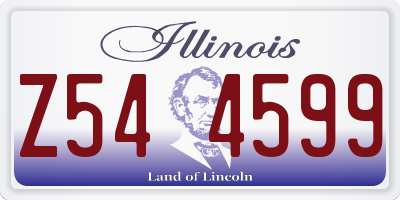 IL license plate Z544599
