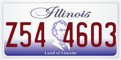 IL license plate Z544603