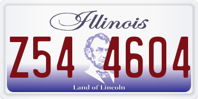 IL license plate Z544604