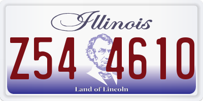 IL license plate Z544610
