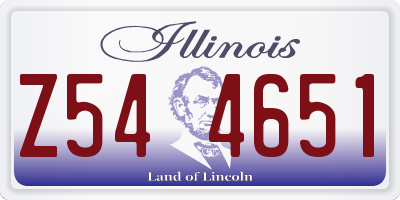 IL license plate Z544651