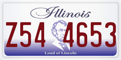 IL license plate Z544653