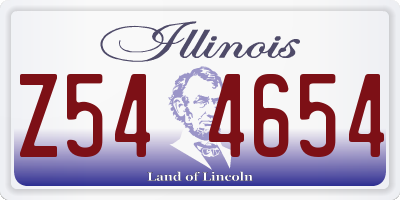 IL license plate Z544654