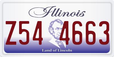 IL license plate Z544663
