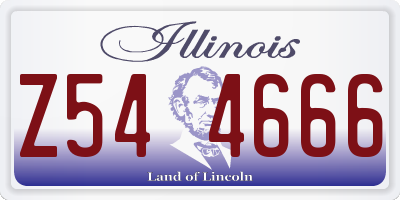 IL license plate Z544666