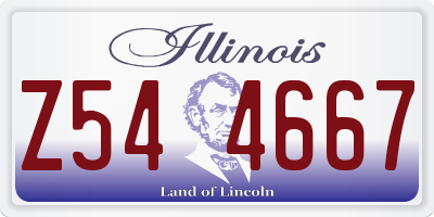 IL license plate Z544667