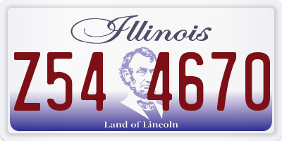 IL license plate Z544670