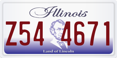 IL license plate Z544671