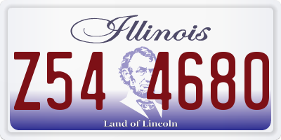 IL license plate Z544680