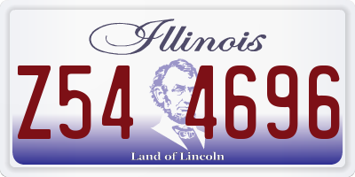 IL license plate Z544696