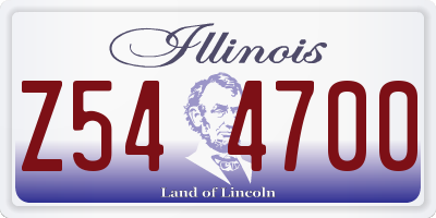 IL license plate Z544700