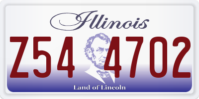 IL license plate Z544702
